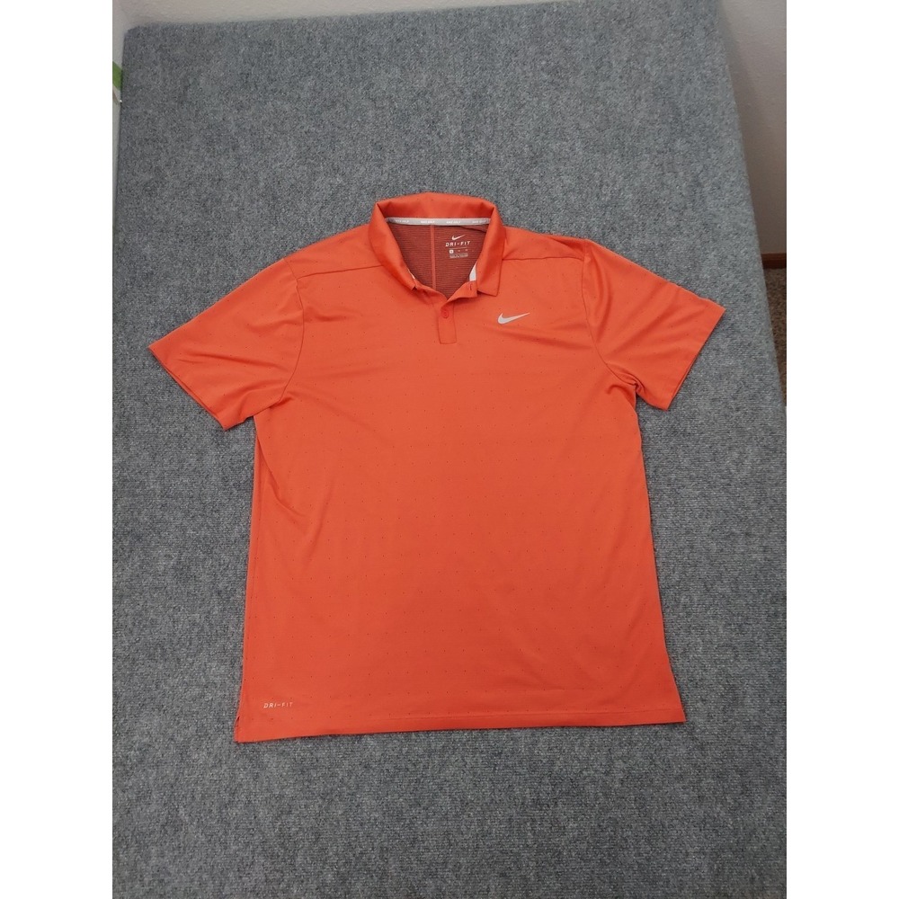 Lot of 3 Nike Dri-FIT Golf Polo Shirt Mens XL Purple Pink Orange Logo Swoosh - Picture 2 of 16